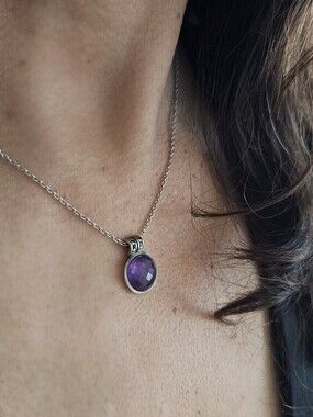 Sterling Silver Amethys Pendant